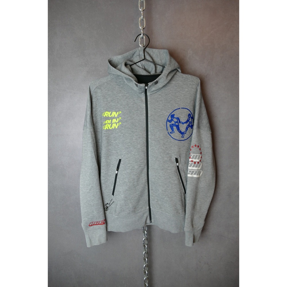 ON Running Clouds Zipped Hoodie Womens Size s Gray Swiss Engineering Athletic
